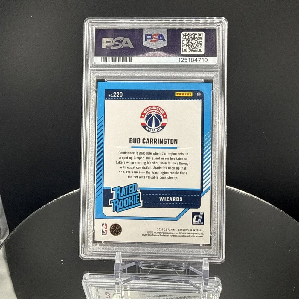 2024-25 Donruss - Rated Rookie Bub Carrington #220 Choice (RC) PSA 9